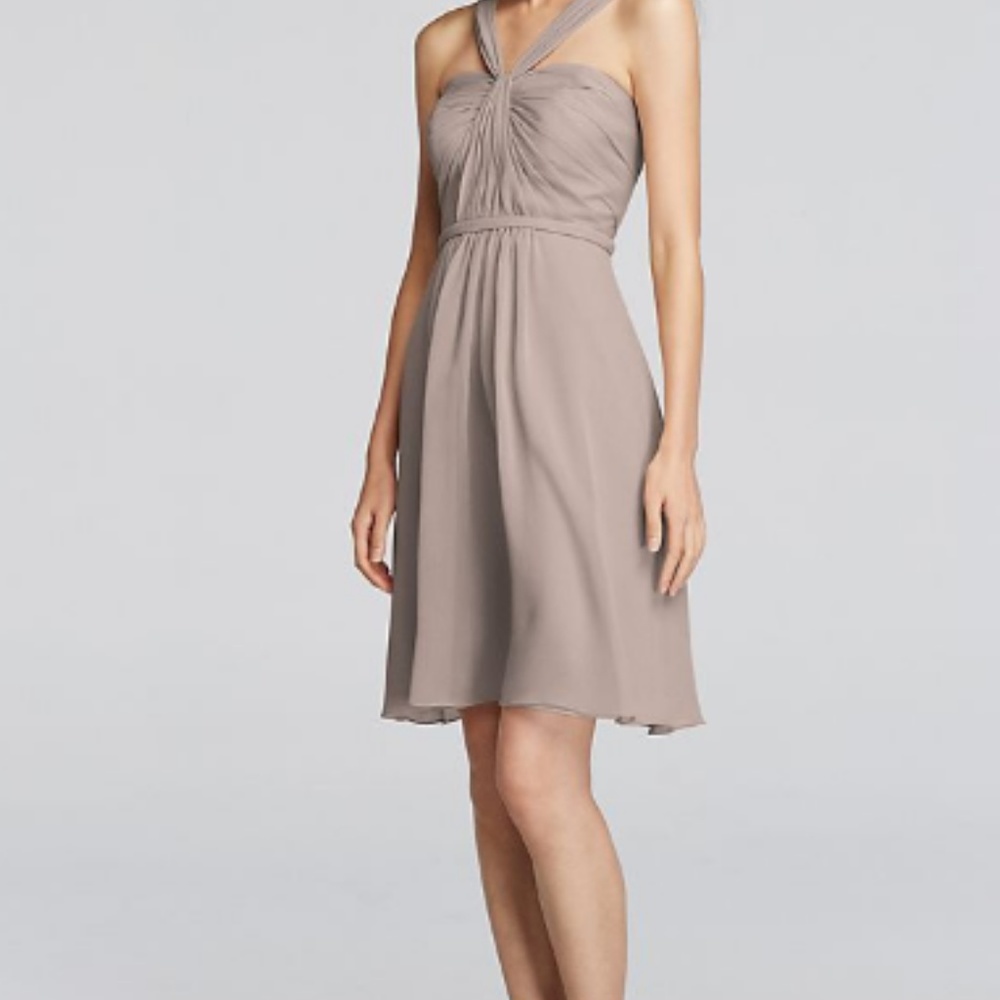 David's Bridal Crinkle Chiffon Dress